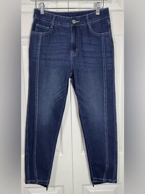 Halara Flex High Rise Front Seam Cropped Capri Jeans Petite S NWOT